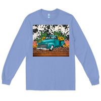 Colony Blue western farm truck cactus and sunflowers Long Sleeve Tee - Jasminsmagicworld