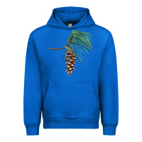 Cobalt white pine cone Urban Hoodie - LillyAllenDesigns