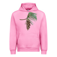 Fuchsia Pink white pine cone Urban Hoodie - LillyAllenDesigns