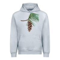Heather Grey white pine cone Urban Hoodie - LillyAllenDesigns