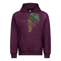 Mauve Wine white pine cone Urban Hoodie - LillyAllenDesigns