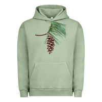 Pigment Oil Green white pine cone Urban Hoodie - LillyAllenDesigns