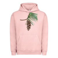 Pigment Salmon white pine cone Urban Hoodie - LillyAllenDesigns