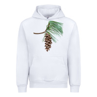White white pine cone Urban Hoodie - LillyAllenDesigns