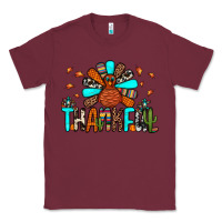 Burgundy thankful turkey Classic Tee - JahusDesignShop