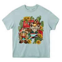 Arona western gnome truck cactus sunflower Heavy Core Tee - BarkalooDesign