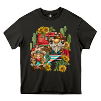 Asphalt western gnome truck cactus sunflower Heavy Core Tee - BarkalooDesign