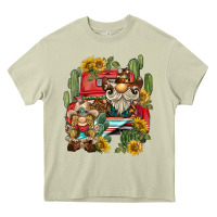 Mossy western gnome truck cactus sunflower Heavy Core Tee - BarkalooDesign