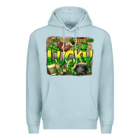 Blue Mist All you need is coffee and lucky St. Patrick's Premium Hoodie - HowdyJamesFarm