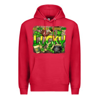 Cardinal All you need is coffee and lucky St. Patrick's Premium Hoodie - HowdyJamesFarm