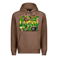 Chestnut All you need is coffee and lucky St. Patrick's Premium Hoodie - HowdyJamesFarm