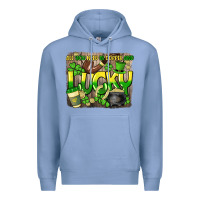 Colony Blue All you need is coffee and lucky St. Patrick's Premium Hoodie - HowdyJamesFarm