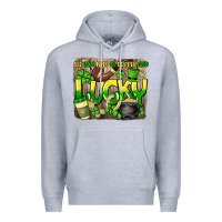 Heather Grey All you need is coffee and lucky St. Patrick's Premium Hoodie - HowdyJamesFarm