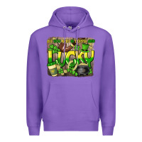 Purple All you need is coffee and lucky St. Patrick's Premium Hoodie - HowdyJamesFarm