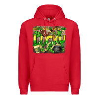 Red All you need is coffee and lucky St. Patrick's Premium Hoodie - HowdyJamesFarm