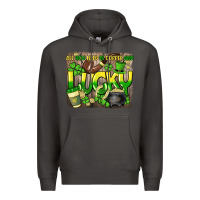 Smoke All you need is coffee and lucky St. Patrick's Premium Hoodie - HowdyJamesFarm