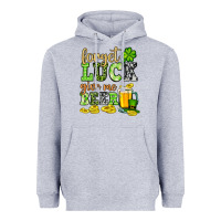 Heather Grey St. Patrick's Forget luck give me beer Heavyweight Hoodie - OliviaCreatesArt