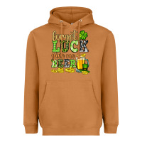 Meerkat St. Patrick's Forget luck give me beer Heavyweight Hoodie - OliviaCreatesArt