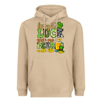 Mushroom St. Patrick's Forget luck give me beer Heavyweight Hoodie - OliviaCreatesArt
