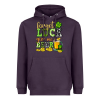 Plum St. Patrick's Forget luck give me beer Heavyweight Hoodie - OliviaCreatesArt