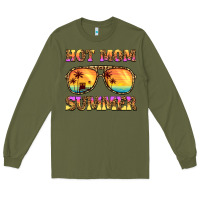 Army Green hot mom summer Long Sleeve Tee - BarkalooDesign