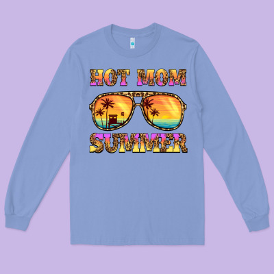 Hot Mom Summer Long Sleeve Tee Designed By Barkaloodesign