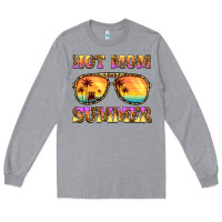 Heather Grey hot mom summer Long Sleeve Tee - BarkalooDesign