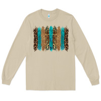 Mushroom glitter turqoise leopard tooled leather background Long Sleeve Tee - RanaPortraitStore