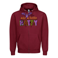 Burgundy just a little batty Zipper Hoodie - CowGirlArtShop