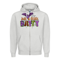 Dove Grey just a little batty Zipper Hoodie - CowGirlArtShop