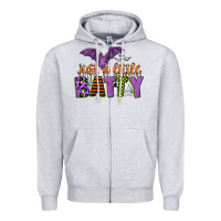 Heather Grey just a little batty Zipper Hoodie - CowGirlArtShop