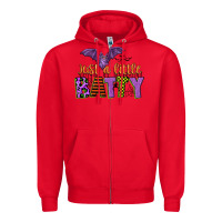 Red just a little batty Zipper Hoodie - CowGirlArtShop