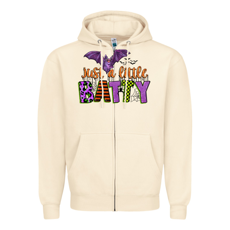 Just A Little Batty Zipper Hoodie by CowGirlArtShop | Teevron