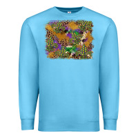 Ocean Blue mardi gras plaid purple glitter background Premium Sweatshirt - FaDigitalArtStudio