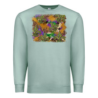 Seafoam mardi gras plaid purple glitter background Premium Sweatshirt - FaDigitalArtStudio