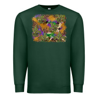 Sports Green mardi gras plaid purple glitter background Premium Sweatshirt - FaDigitalArtStudio