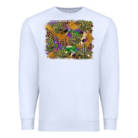 White mardi gras plaid purple glitter background Premium Sweatshirt - FaDigitalArtStudio