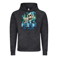 Vintage Black Freezing To Death Vintage Hoodie - MaliasSmallBusiness