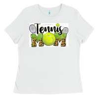 White tennis mom Ladies Tee - BarkalooDesign