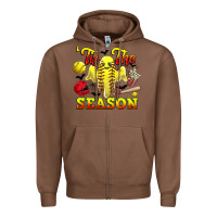 Chestnut tis the season softball halloween Zipper Hoodie - CowGirlArtShop
