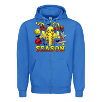 True Royal tis the season softball halloween Zipper Hoodie - CowGirlArtShop