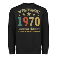 Vintage 1970 Limited Edition 50 Years Of Being Awesome Heavyweight Sweatshirt | Teevron