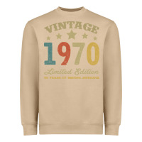 Mushroom Vintage 1970 Limited Edition 50 Years Of Being Awesome Heavyweight Sweatshirt - Bettercallsaul