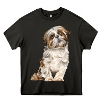 Asphalt Shih Tzu Dog Heavy Core Tee - LillyAllenDesigns