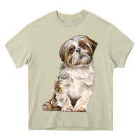 Mossy Shih Tzu Dog Heavy Core Tee - LillyAllenDesigns