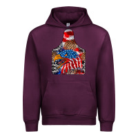 Mauve Wine America Urban Hoodie - CowhideDigitalArt