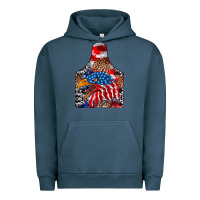 Pigment Midnight Navy America Urban Hoodie - CowhideDigitalArt