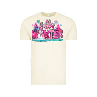 Vintage Arctic hello winter pink snowman Vintage Tee - MaliasSmallBusiness