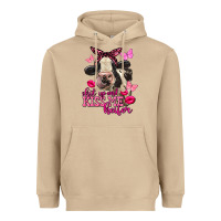 Mushroom Valentine's Day shut up and kiss me Holstein Cow Heavyweight Hoodie - FaDigitalArtStudio