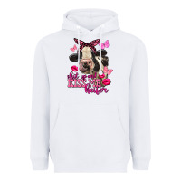 White Valentine's Day shut up and kiss me Holstein Cow Heavyweight Hoodie - FaDigitalArtStudio